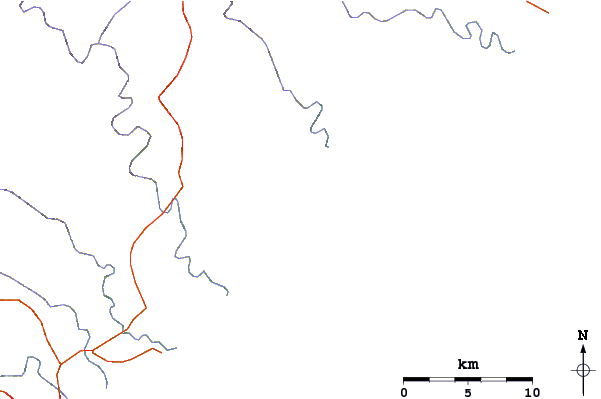 Roads and rivers around Queensberry Bay