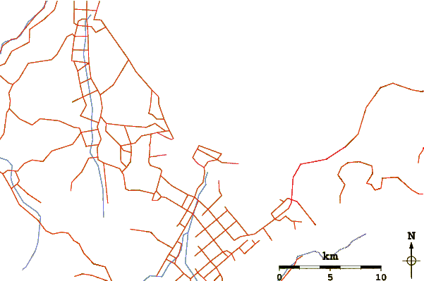 Roads and rivers around Rabbit Island
