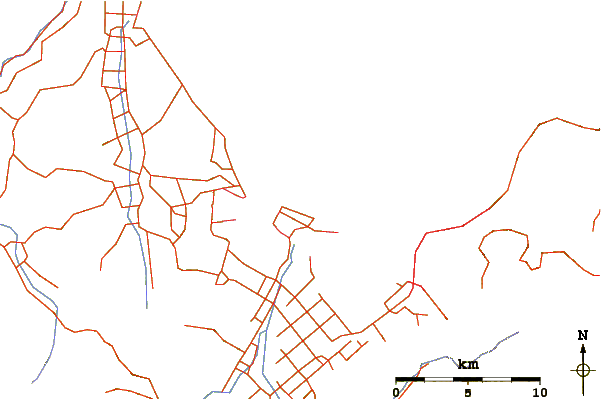 Roads and rivers around Rabbit Island
