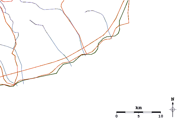 Roads and rivers around Rabina
