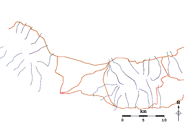 Roads and rivers around Rabo de Peixe