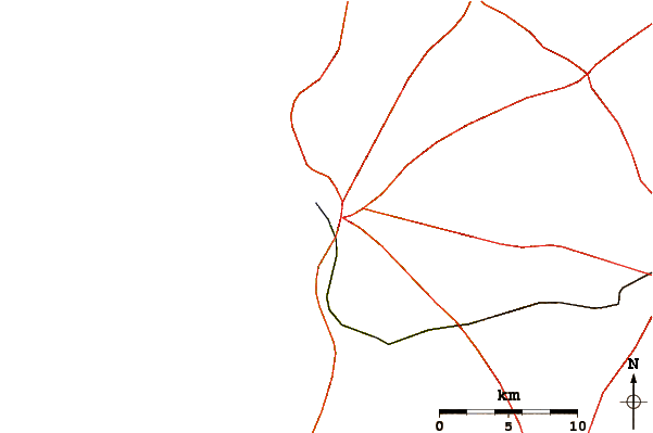 Roads and rivers around Racelafaa