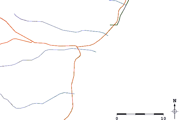 Roads and rivers around Rada Tilly