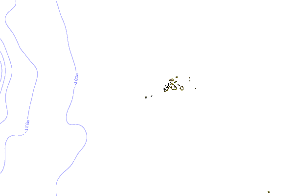 Shoreline around Radar Reef