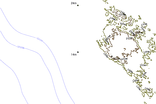 Shoreline around Rags Left