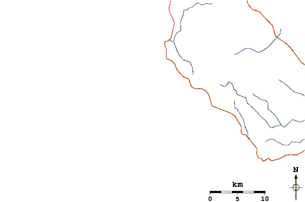 Roads and rivers around Rags Right