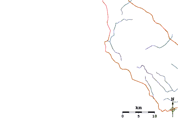 Roads and rivers around Rags Left