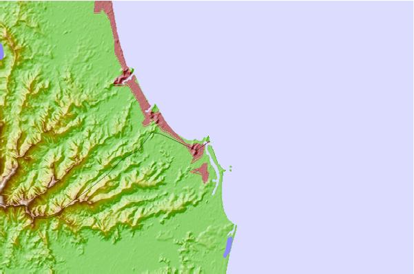 Surf spots located close to Rainbow Bay