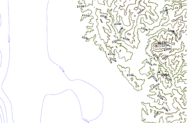 Shoreline around Rainbow Rocks