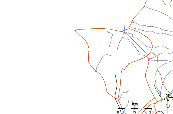 Roads and rivers around Ranches