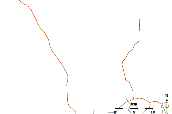 Roads and rivers around Ranganunu Harbour
