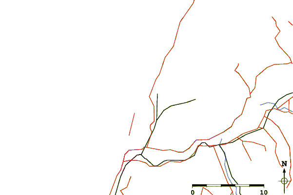 Roads and rivers around Rapahoe
