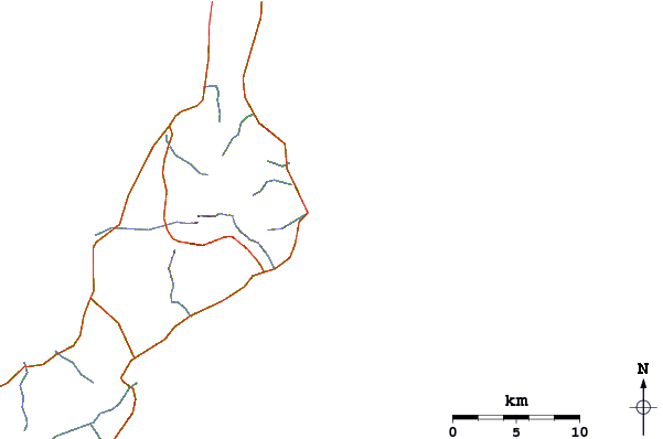 Roads and rivers around Ras Al Ya