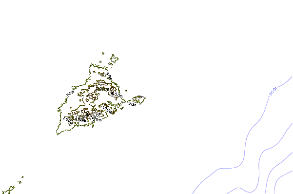 Shoreline around Ras Al Ya