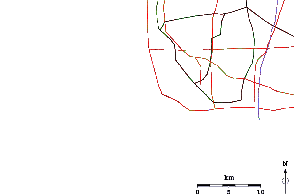 Roads and rivers around Rat Shit