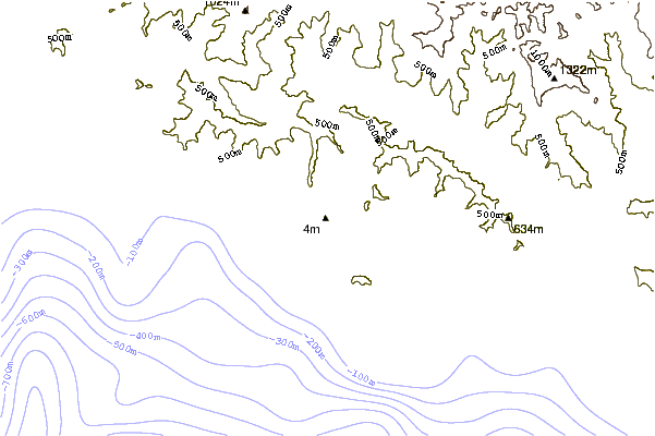 Shoreline around Recco