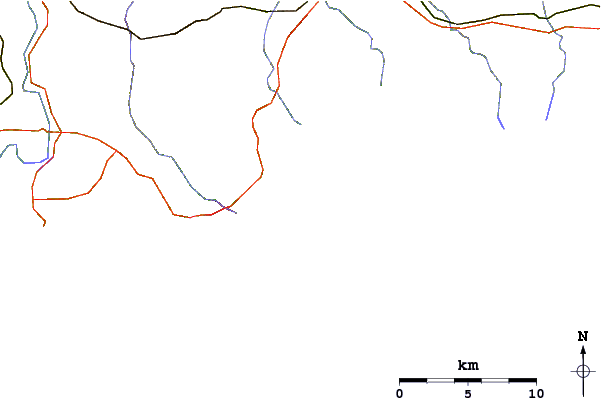 Roads and rivers around Red Bluff