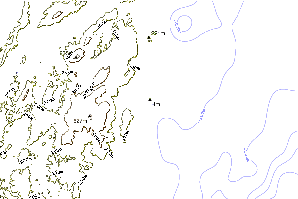 Shoreline around Red Island
