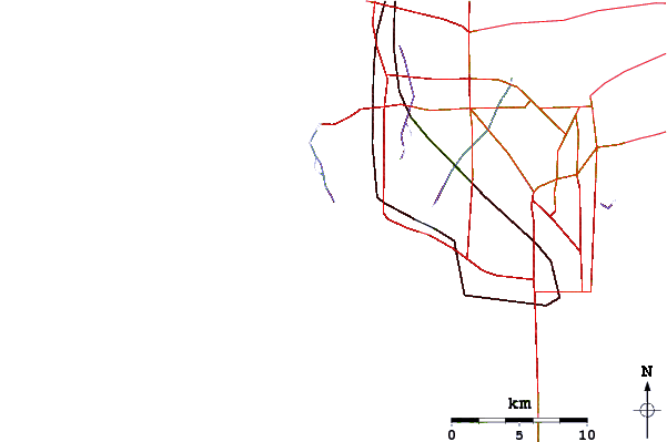 Roads and rivers around Redington Breakwater
