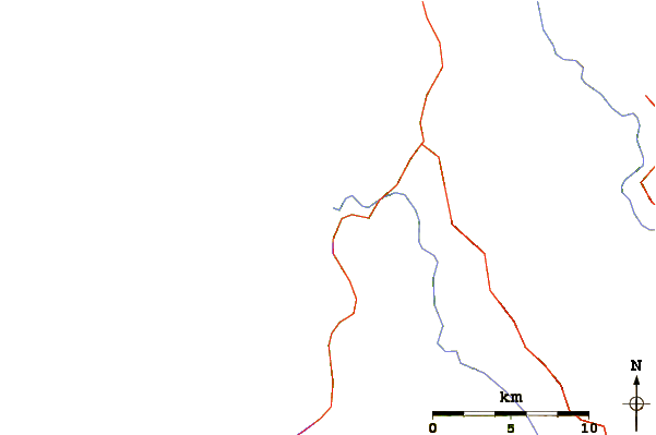 Roads and rivers around Redwood Creek