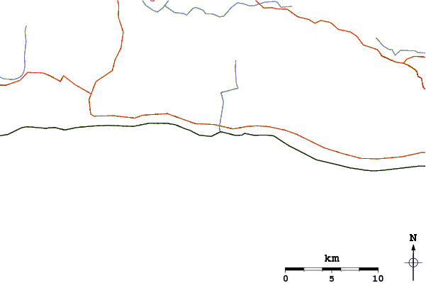 Roads and rivers around Refugio State Beach