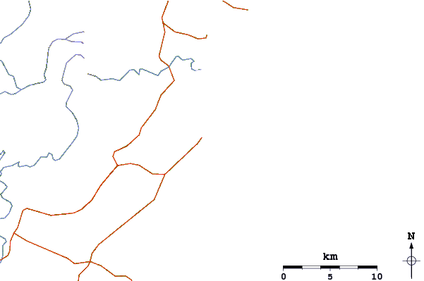 Roads and rivers around Rennies Beach