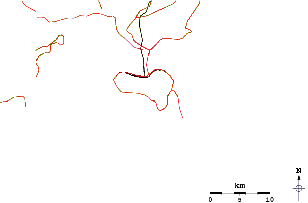 Roads and rivers around Repulse Bay