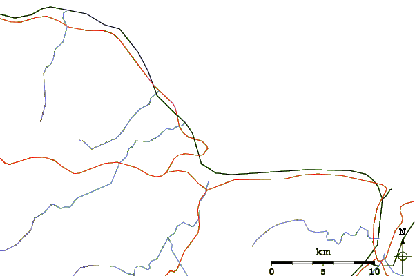 Roads and rivers around Ria Foz