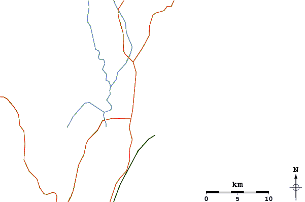 Roads and rivers around Ribanceira