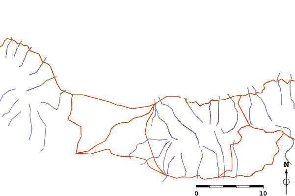 Roads and rivers around San Miguel - Ribeira Grande