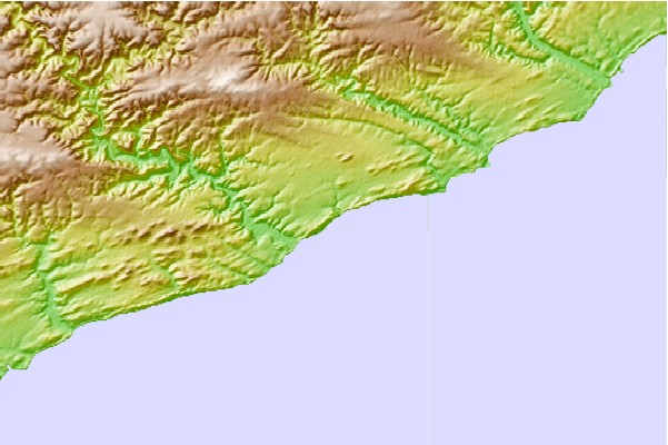 Surf spots located close to Riet River