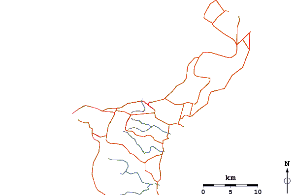 Roads and rivers around Right and Left Side