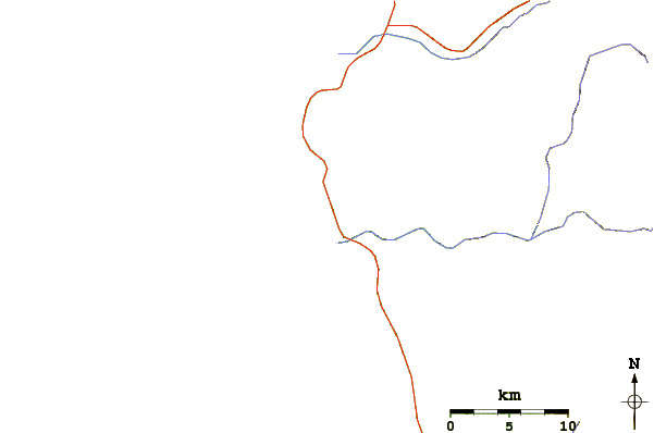 Roads and rivers around Rio Chico
