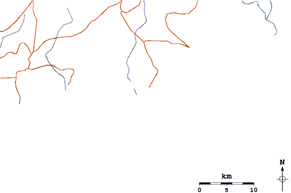 Roads and rivers around Rio Coyula