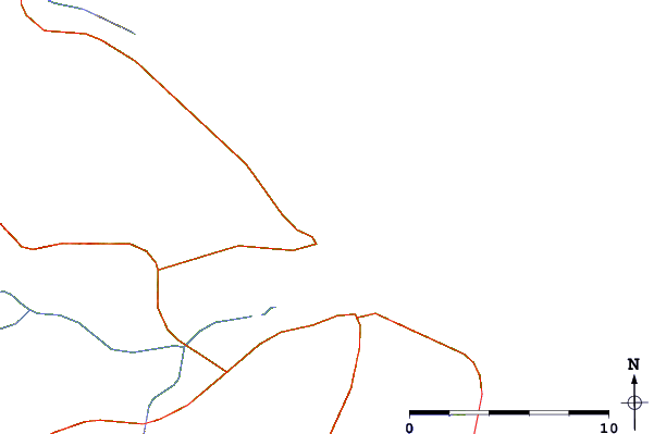 Roads and rivers around Río Grande