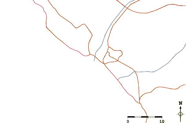 Roads and rivers around Rio Lurin