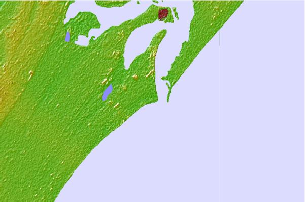 Surf breaks located close to Rio Grande Jetties