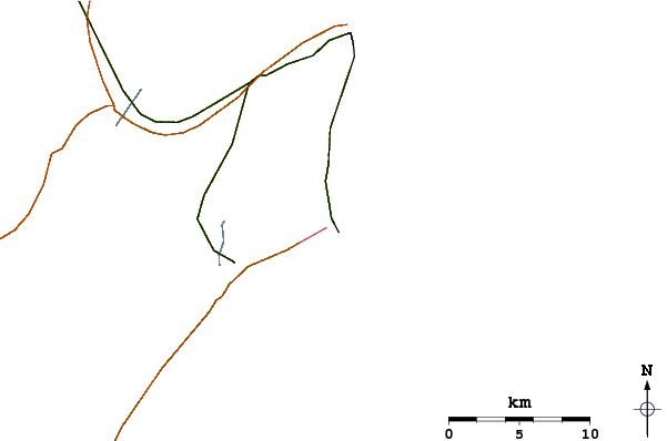 Roads and rivers around Rio Grande Jetties