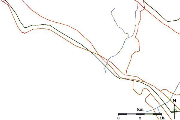 Roads and rivers around Ristorante or La Toscana
