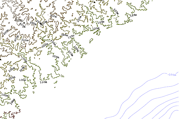 Shoreline around Rivermouth