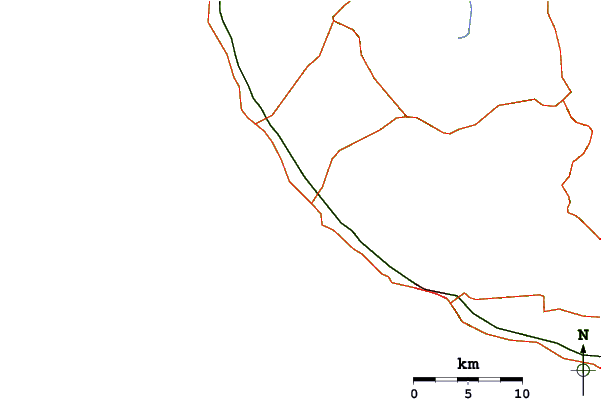 Roads and rivers around Rivermouth (Hikkaduwa)