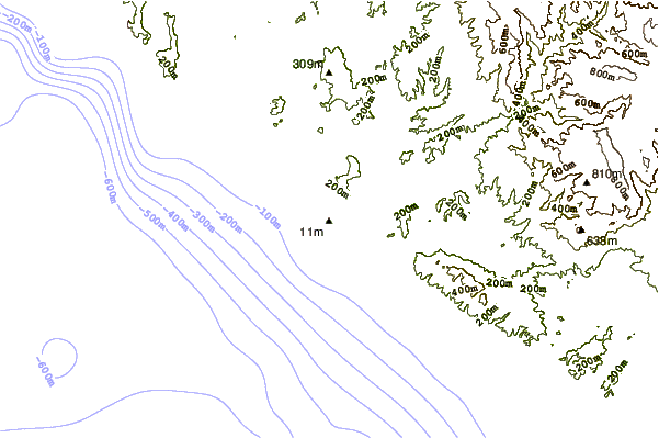 Shoreline around Riviera