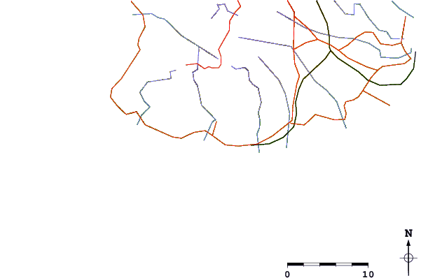 Roads and rivers around Riviere de Galets