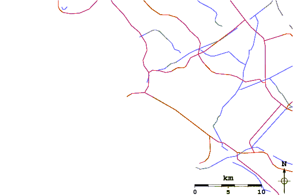 Roads and rivers around Rivoli Bay