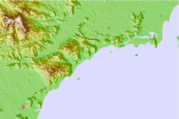 Surf spots located close to Riyue Bay (Riyuewan)