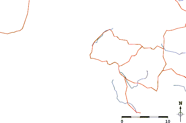 Roads and rivers around Roaring Beach