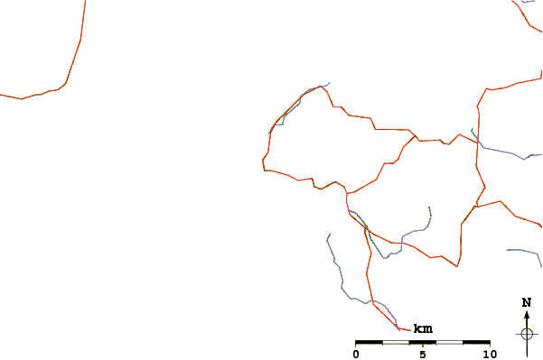 Roads and rivers around Roaring Beach