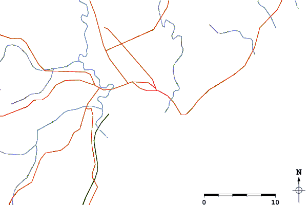 Roads and rivers around Waikanae Beach - Roberts Road
