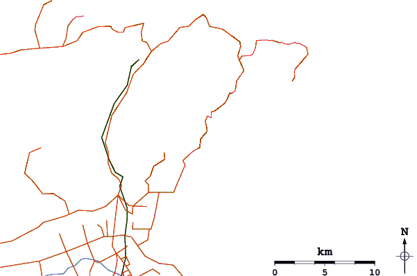Roads and rivers around Robin Hood Bay
