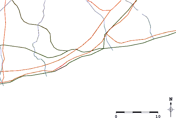Roads and rivers around Roc San Cayetano